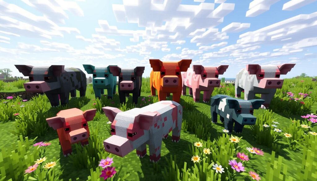 new pig variations in minecraft